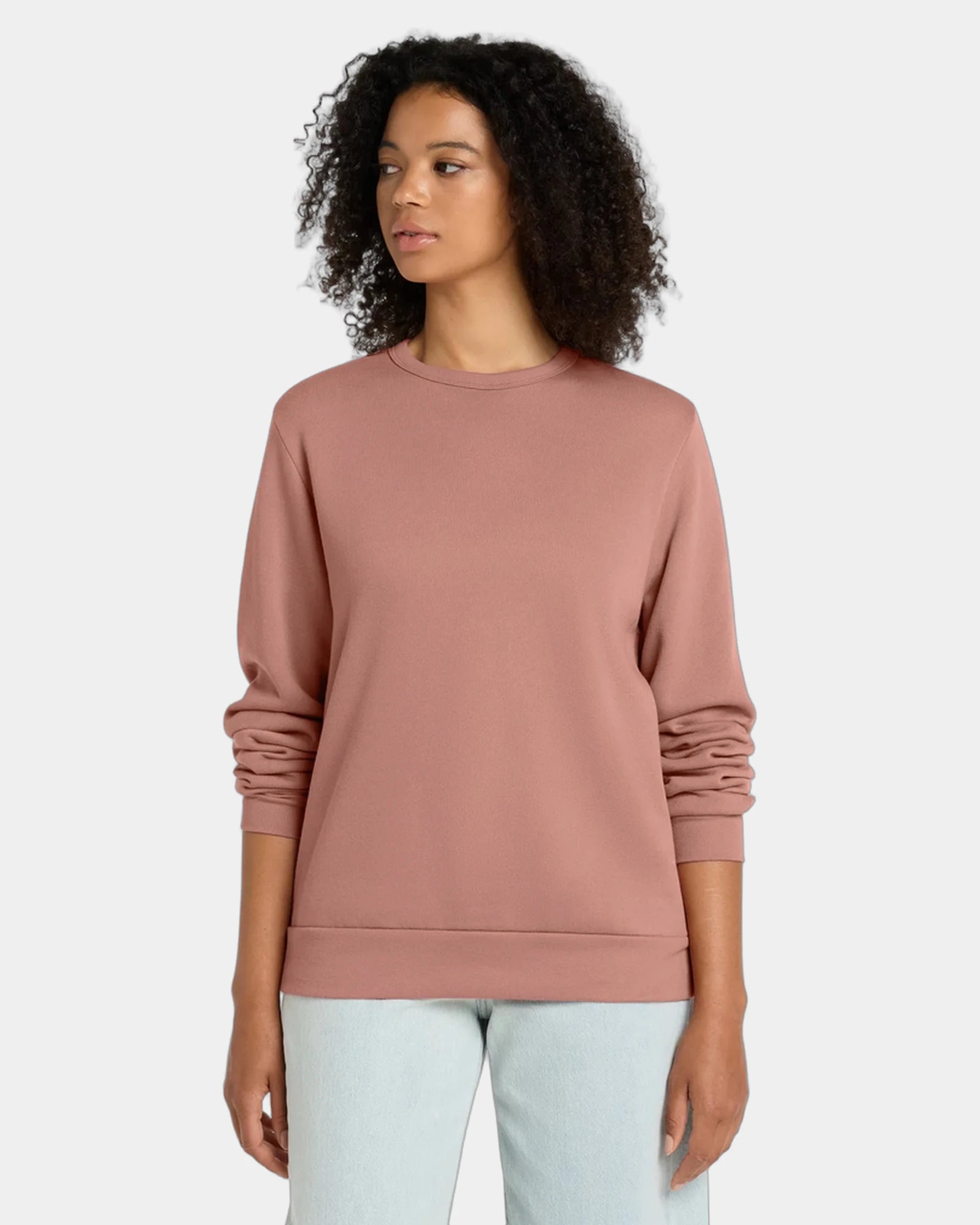 Custom fleece crewneck sweatshirt for teams - Mauve