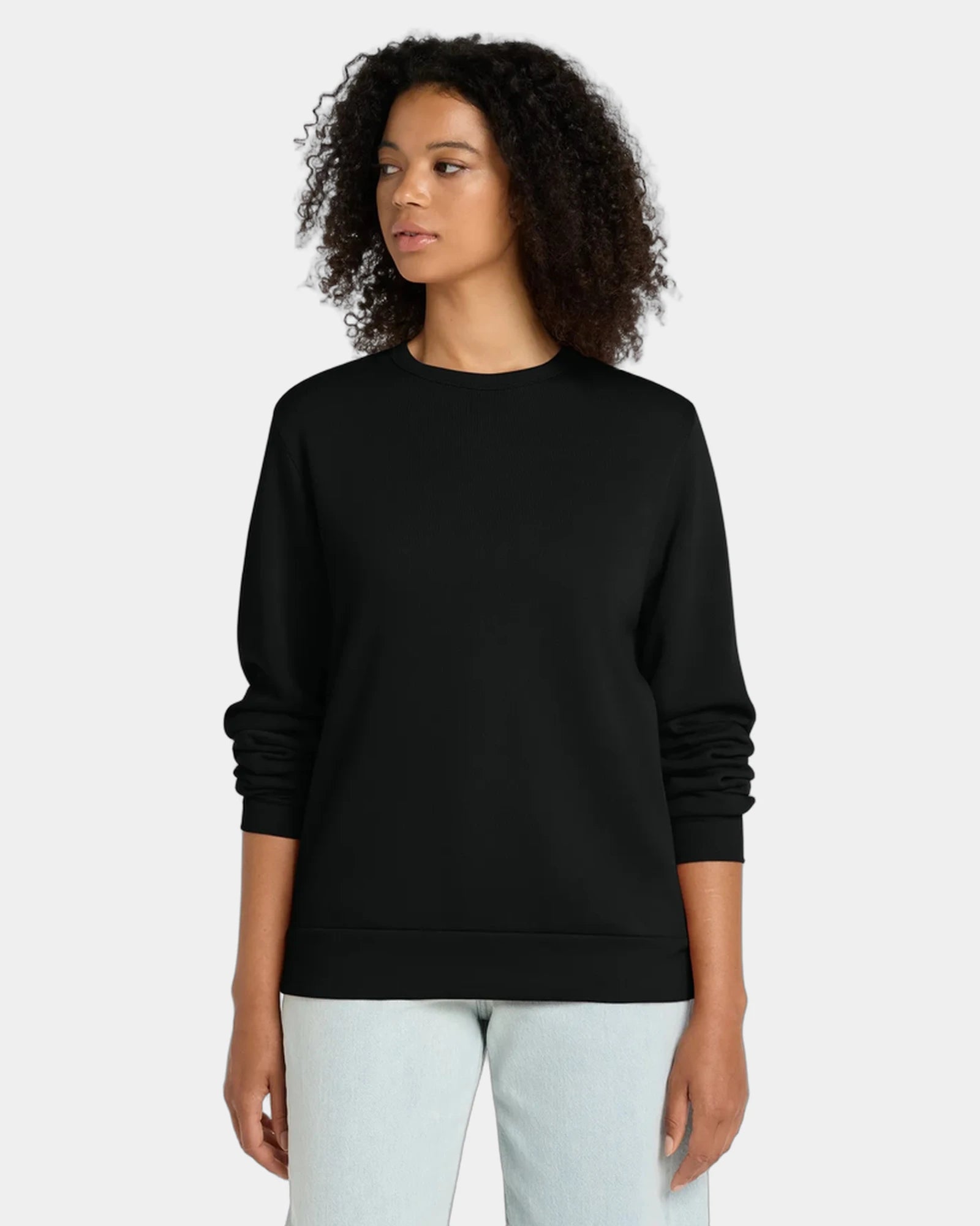 Custom fleece crewneck sweatshirt for teams - Black