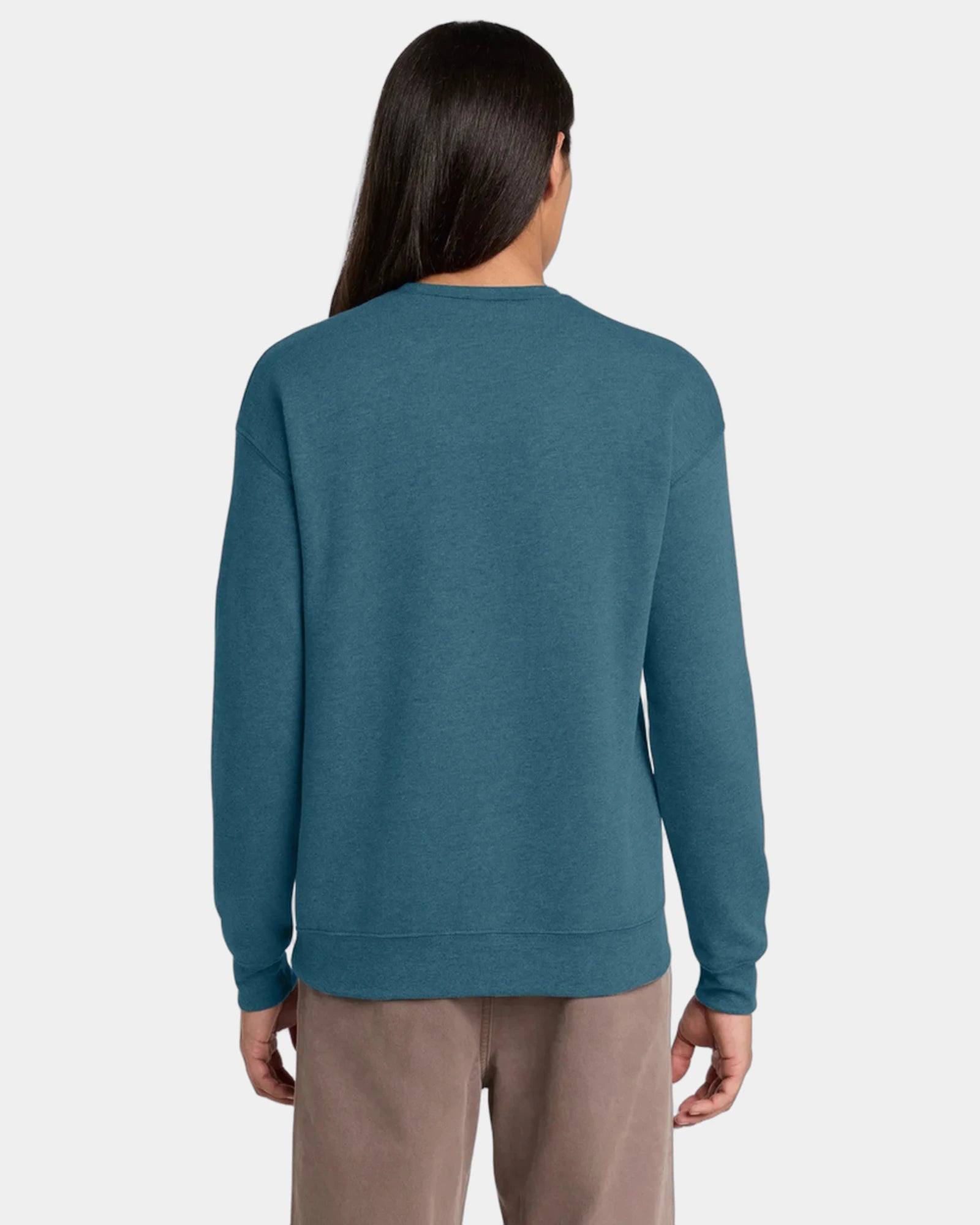 Custom sponge fleece drop shoulder sweatshirt unisex - Heather Deep Teal