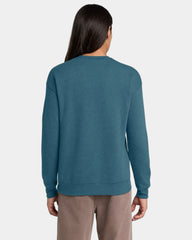 Custom sponge fleece drop shoulder sweatshirt unisex - Heather Deep Teal