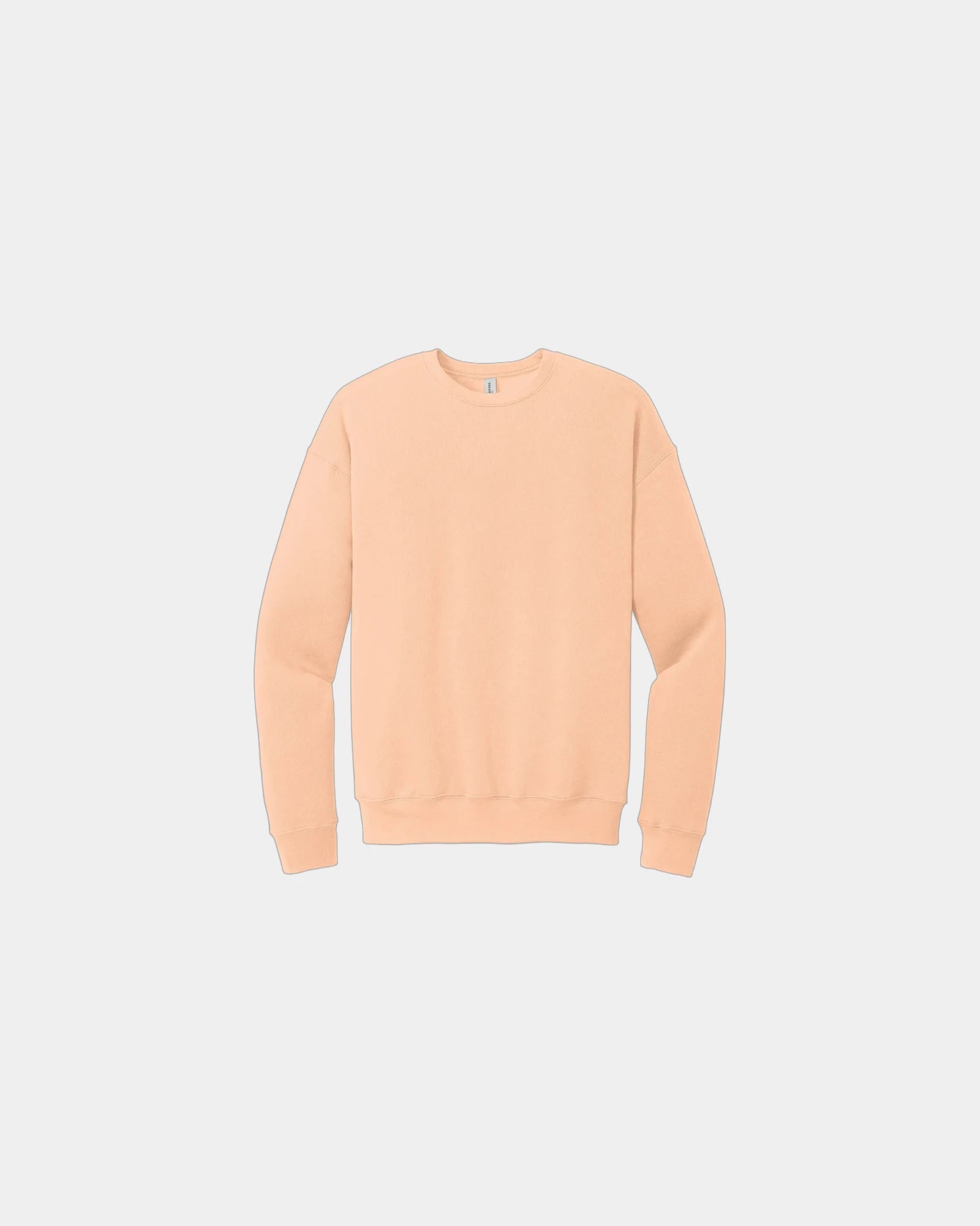 Custom sponge fleece drop shoulder sweatshirt unisex - Peach