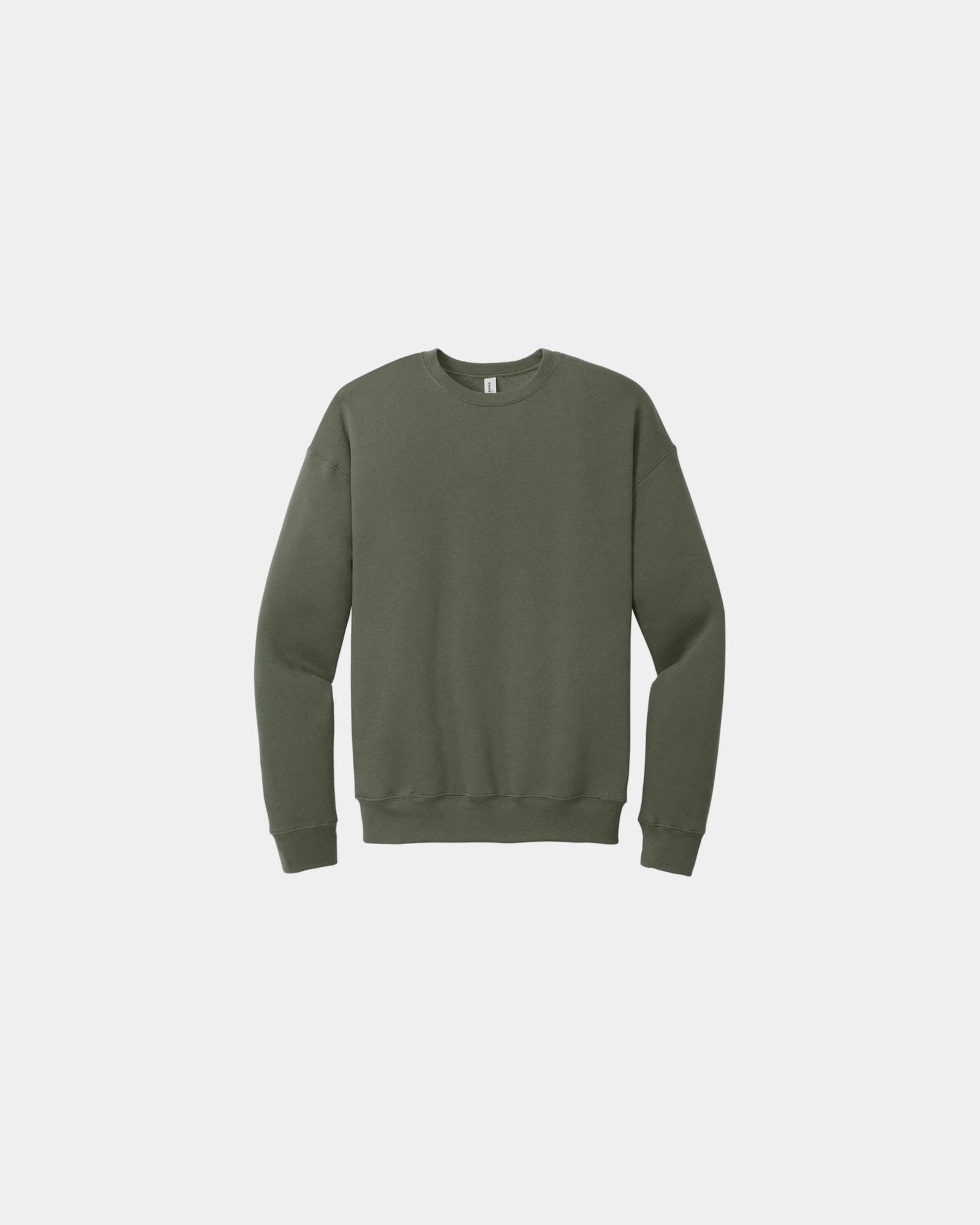 Custom sponge fleece drop shoulder sweatshirt unisex - Military Green