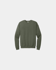 Custom sponge fleece drop shoulder sweatshirt unisex - Military Green
