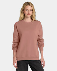 Custom sponge fleece drop shoulder sweatshirt unisex - Mauve