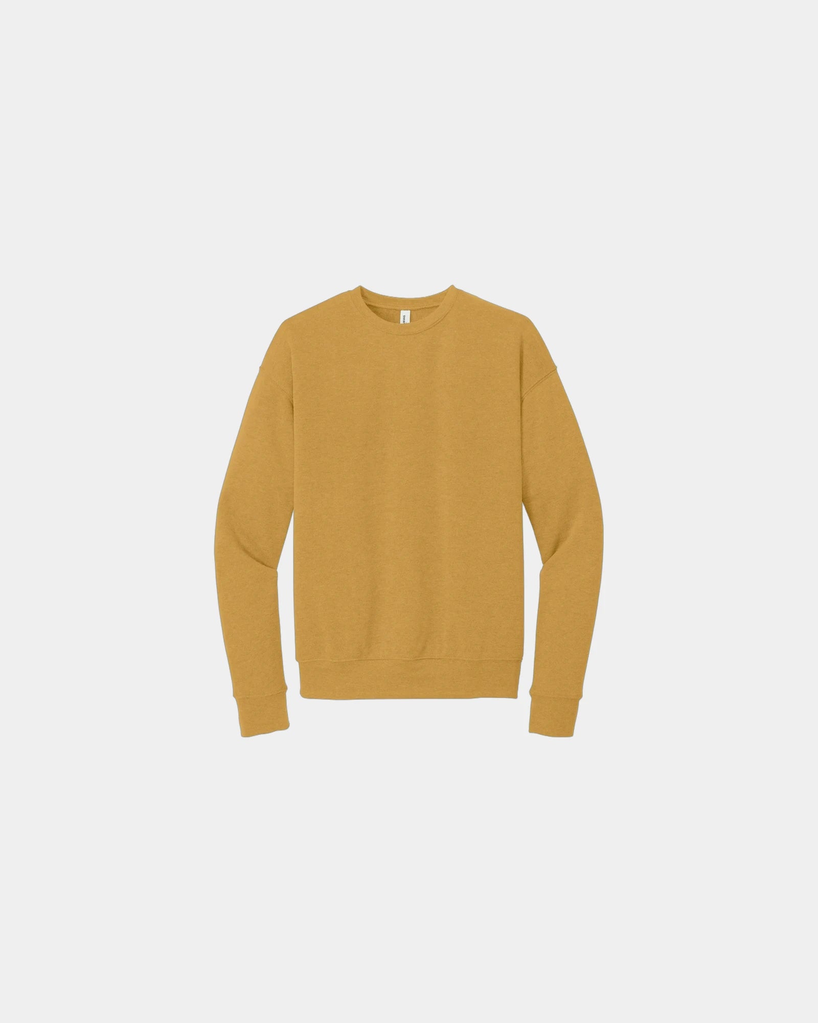Custom sponge fleece drop shoulder sweatshirt unisex - Heather Mustard