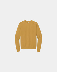 Custom sponge fleece drop shoulder sweatshirt unisex - Heather Mustard