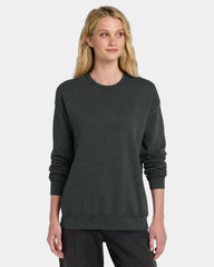 Custom sponge fleece drop shoulder sweatshirt unisex - Dark Grey Heather