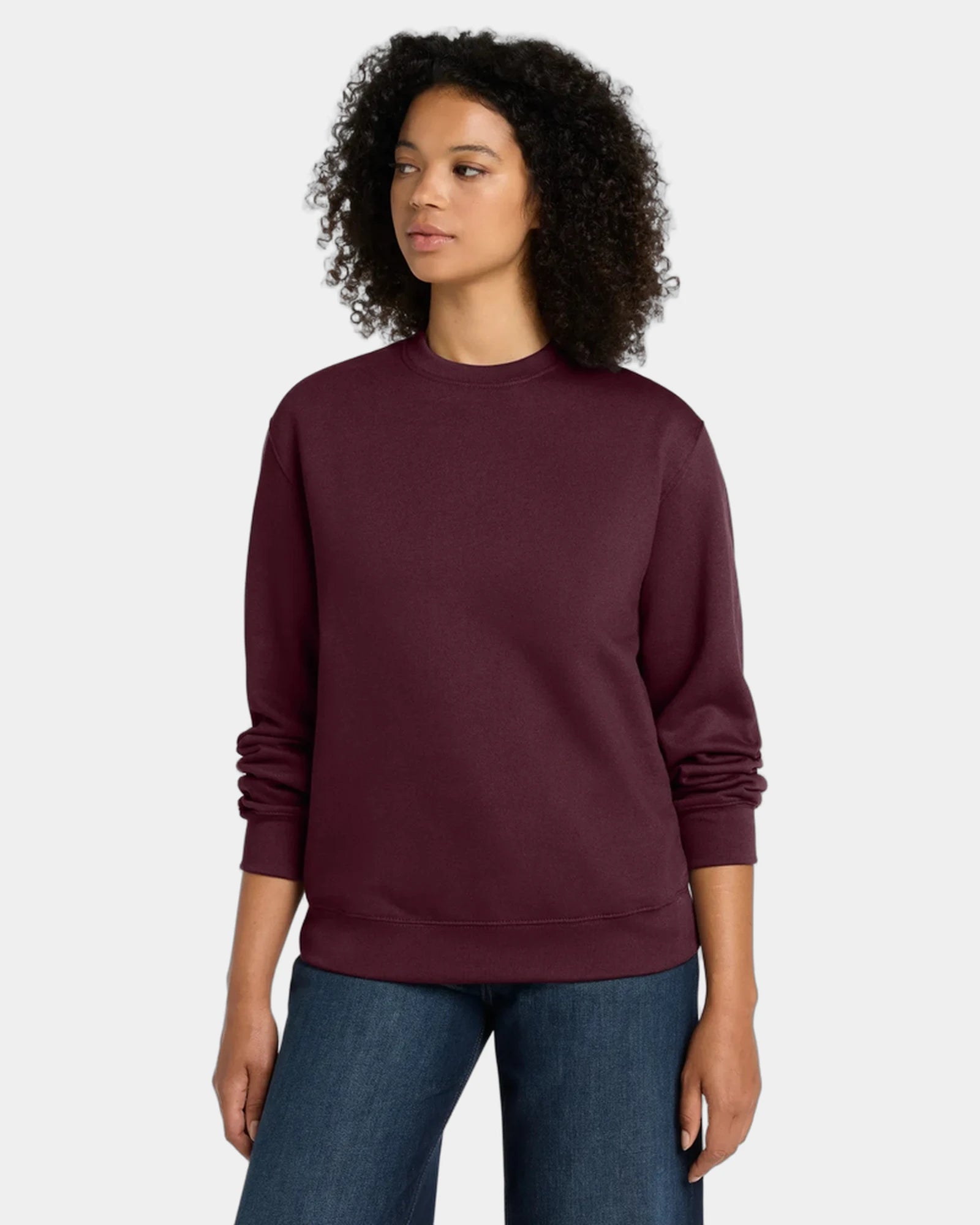 Custom heavyweight crewneck sweatshirt, 10 oz fleece - Maroon