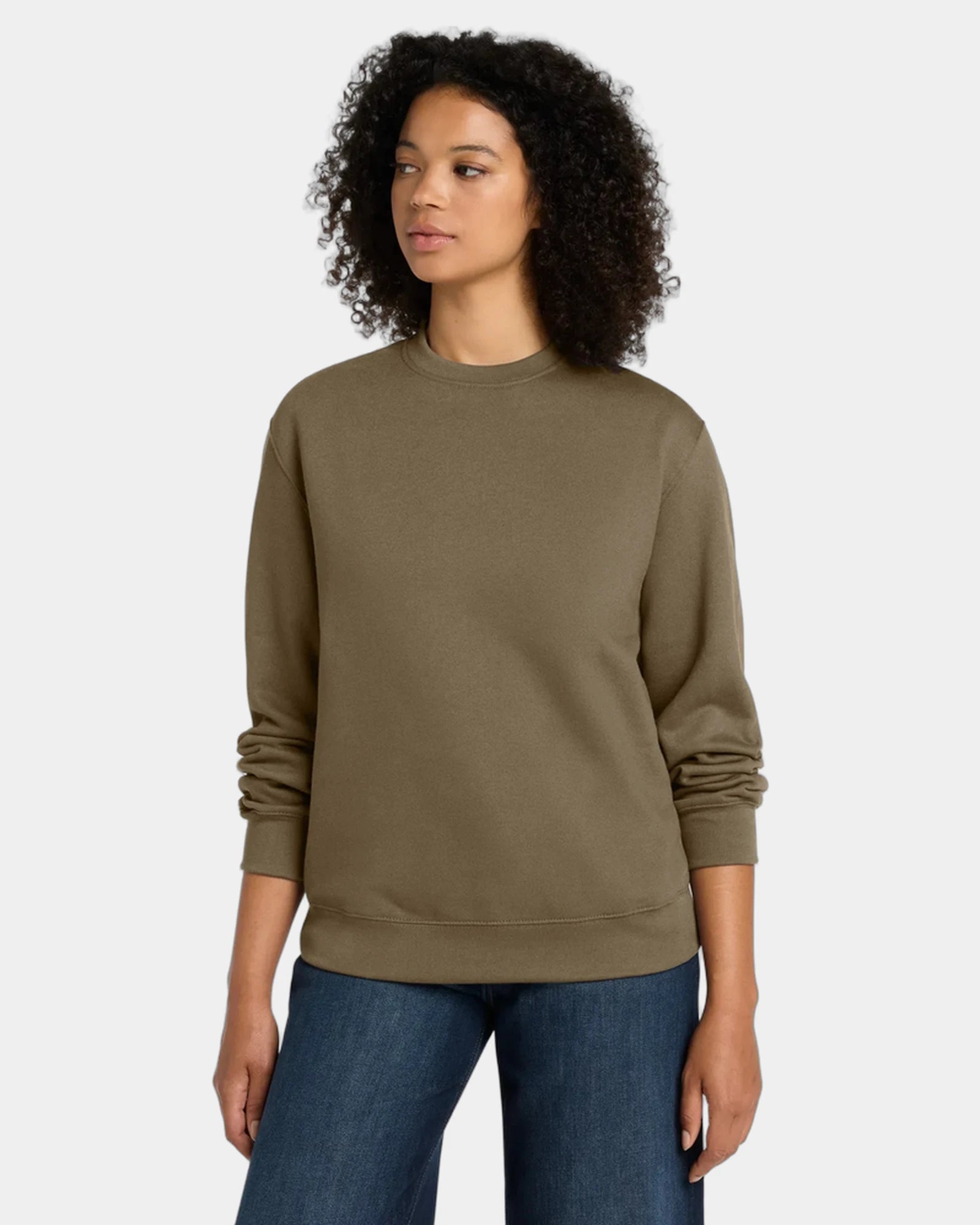 Custom heavyweight crewneck sweatshirt, 10 oz fleece - Vintage Brown