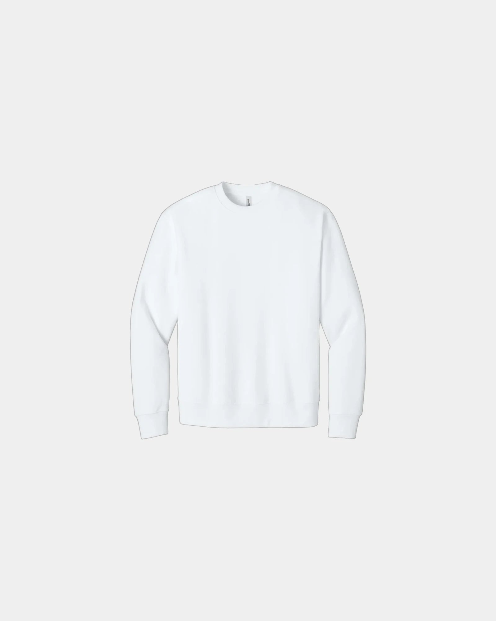 Custom heavyweight crewneck sweatshirt, 10 oz fleece - White