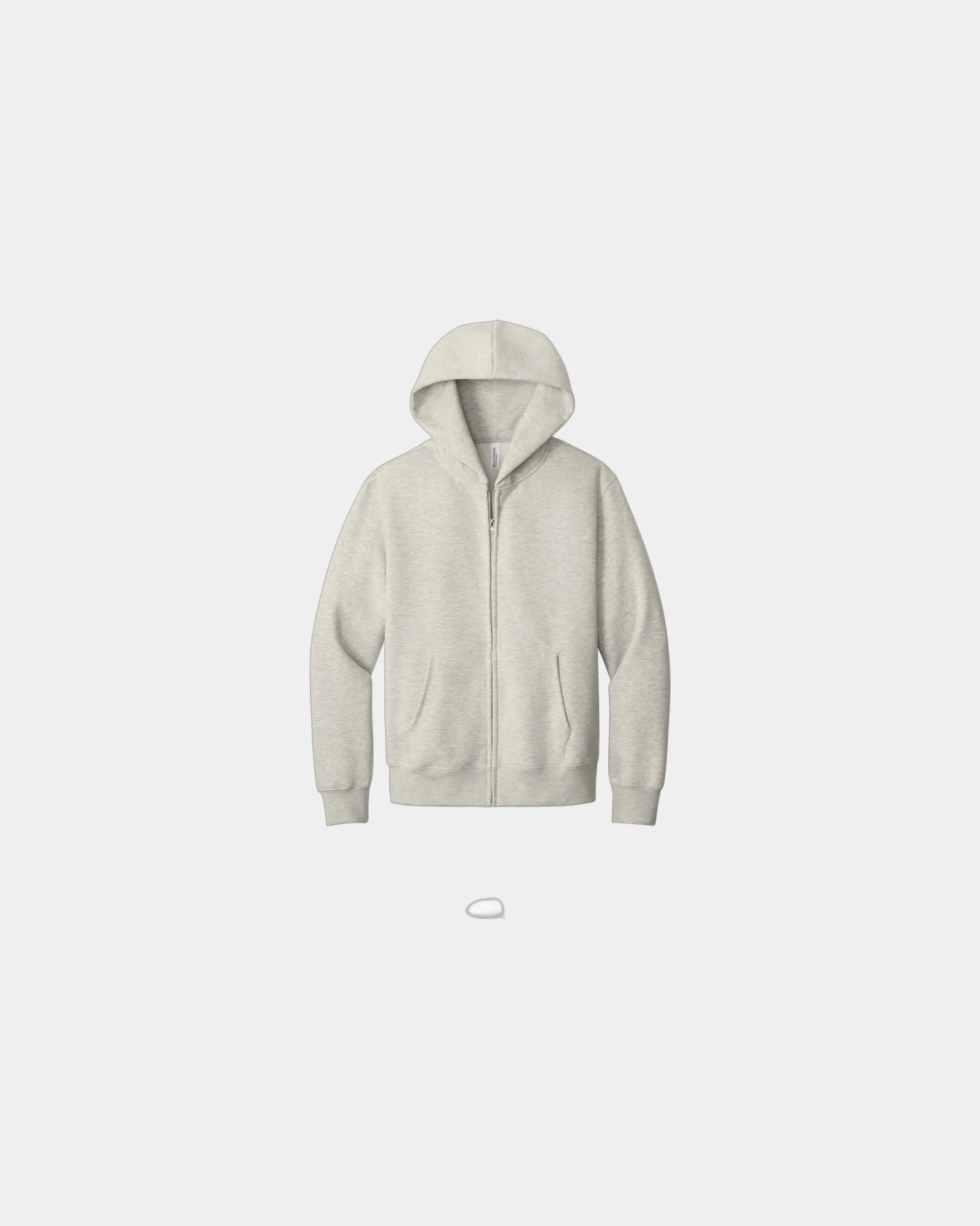 Custom heavyweight full-zip hooded sweatshirt 10 oz - Vintage Heather Grey