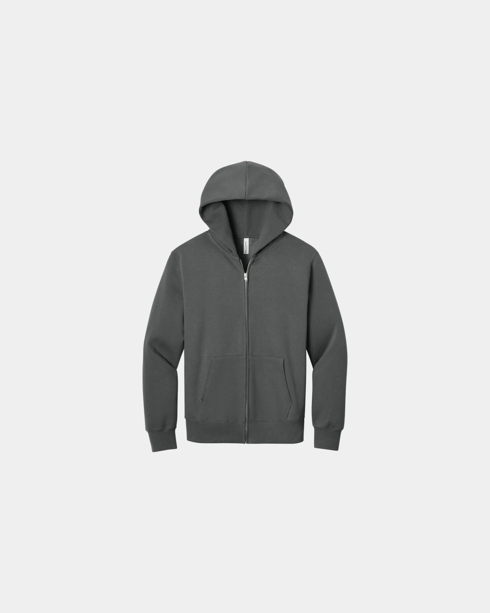 Custom heavyweight full-zip hooded sweatshirt 10 oz - Asphalt