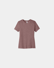 Custom relaxed-fit women's CVC tee 4.2 oz cotton/poly - Heather Mauve