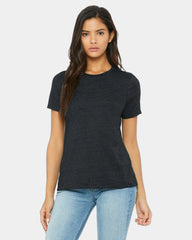 Custom relaxed-fit women's CVC tee 4.2 oz cotton/poly - Dark Grey Heather