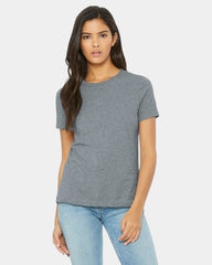 Custom relaxed-fit women's CVC tee 4.2 oz cotton/poly - Athletic Heather