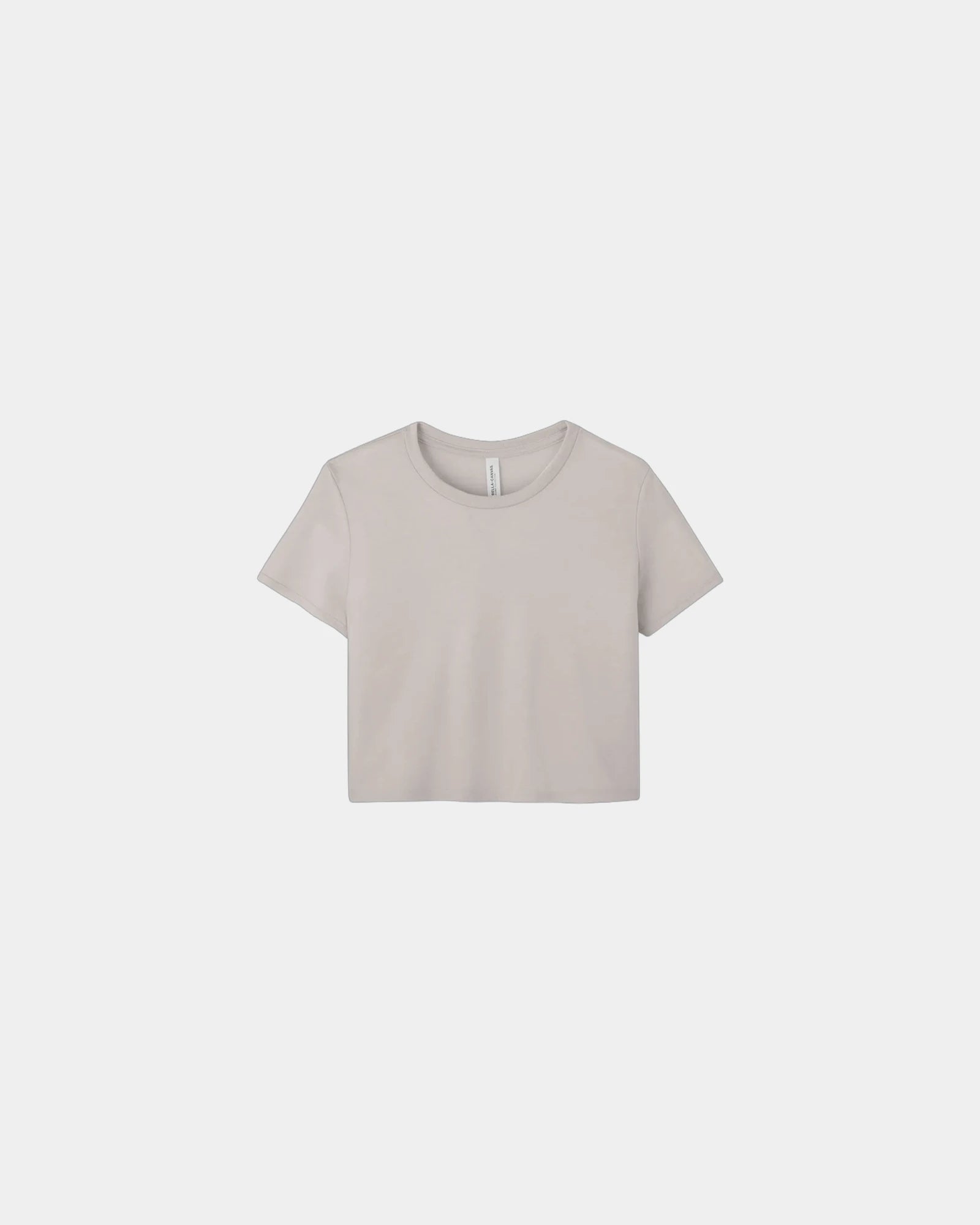 Custom flowy cropped tee women's tailored sleeve top - Heather Dust
