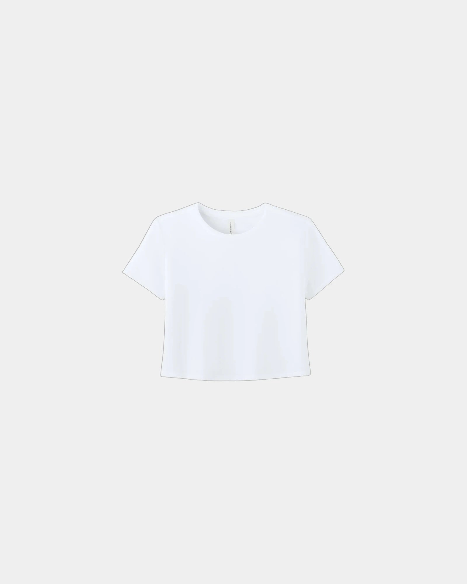 Custom flowy cropped tee women's tailored sleeve top - White