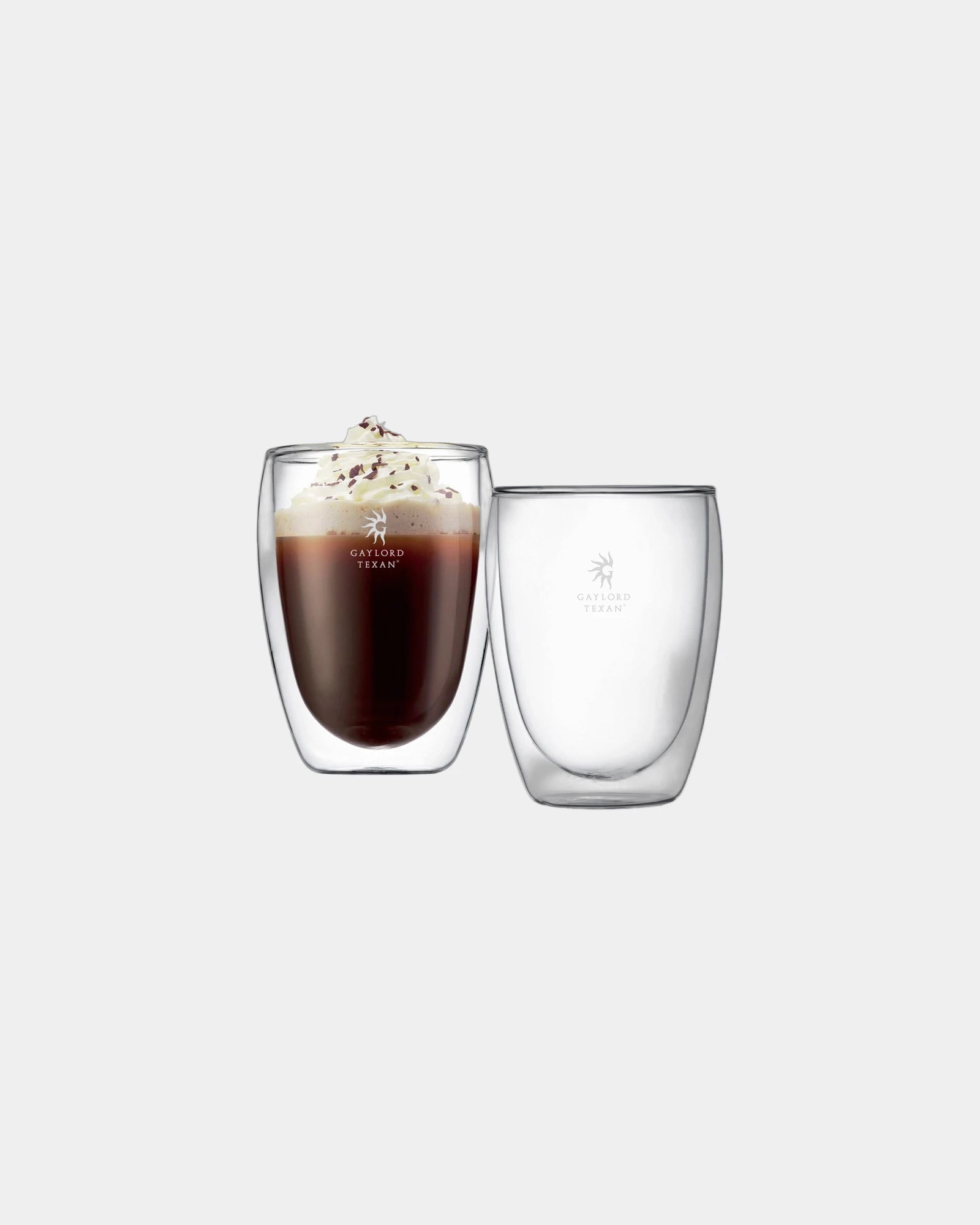 Custom double-wall glass 12 oz two-piece set - Clear