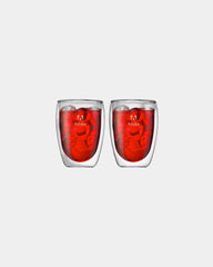 Custom double-wall glass 12 oz two-piece set - 2