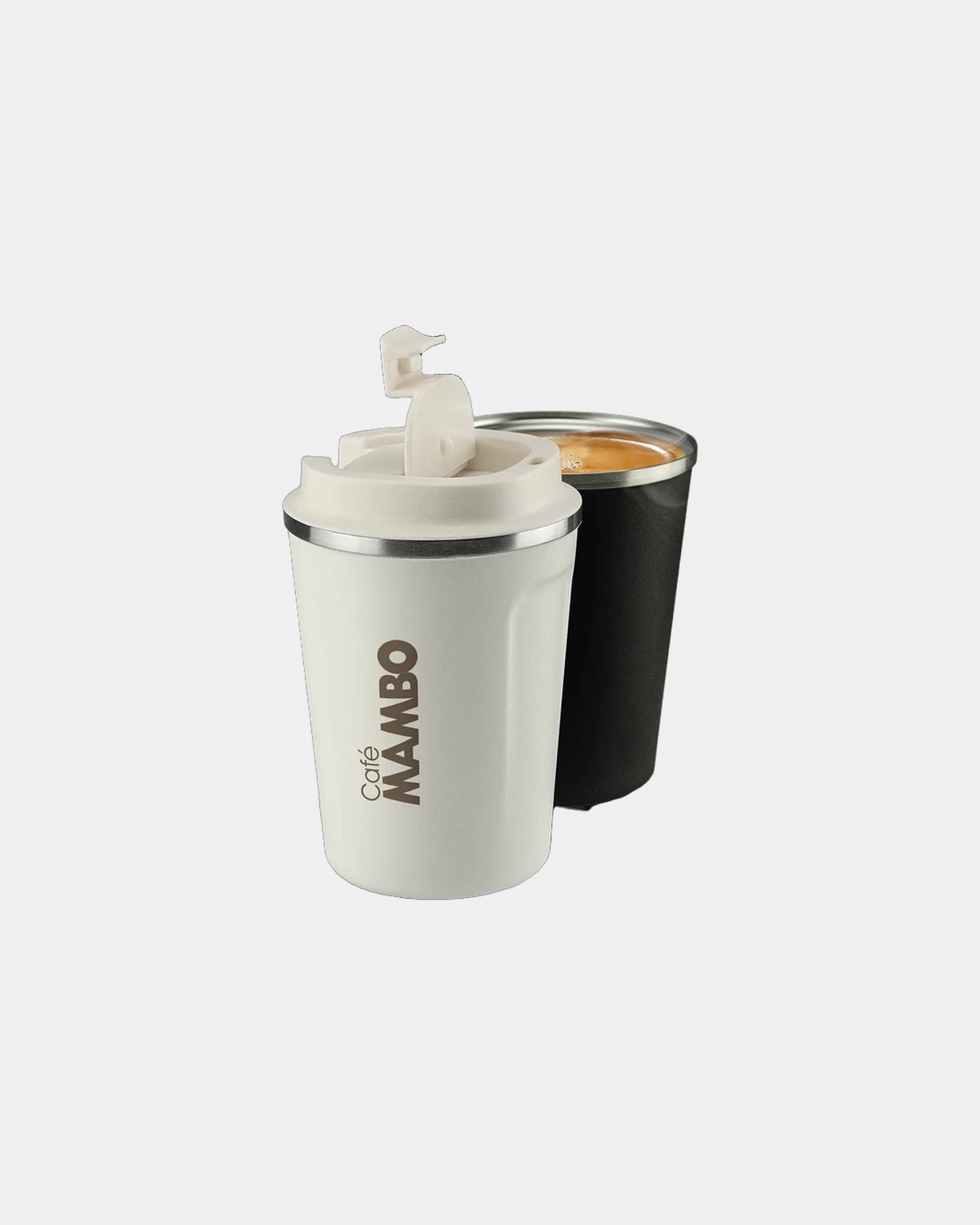 Custom insulated stainless steel 13-oz coffee cup - Black