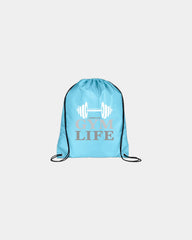 Custom polyester drawstring bag 18 x 15 in backpack - Blue-Carolina