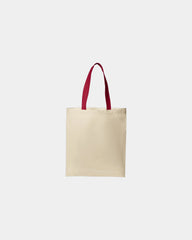 Custom cotton tote bag Port Authority Core Cotton - Natural/ Deep Red