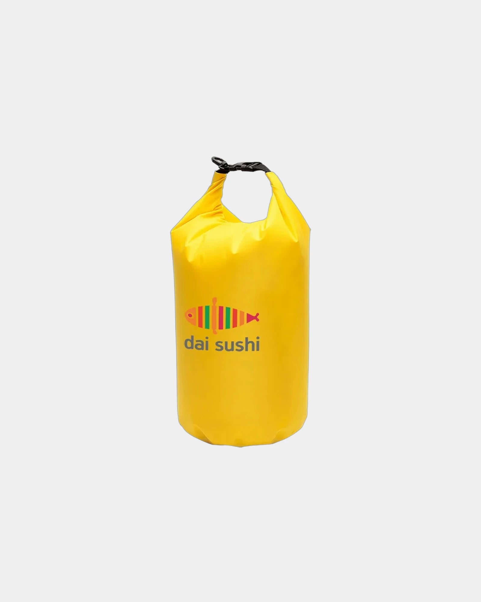 Custom waterproof 12L polyester dry bag with clip - Yellow
