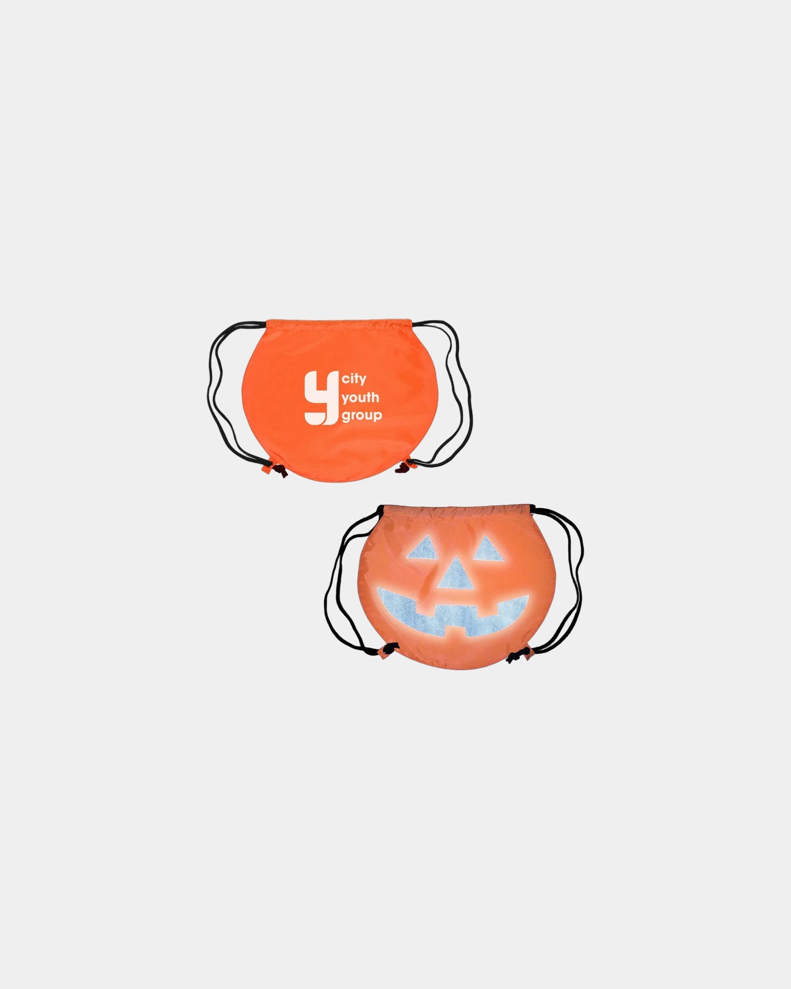 Custom polyester pumpkin drawstring bag giveaway - Orange