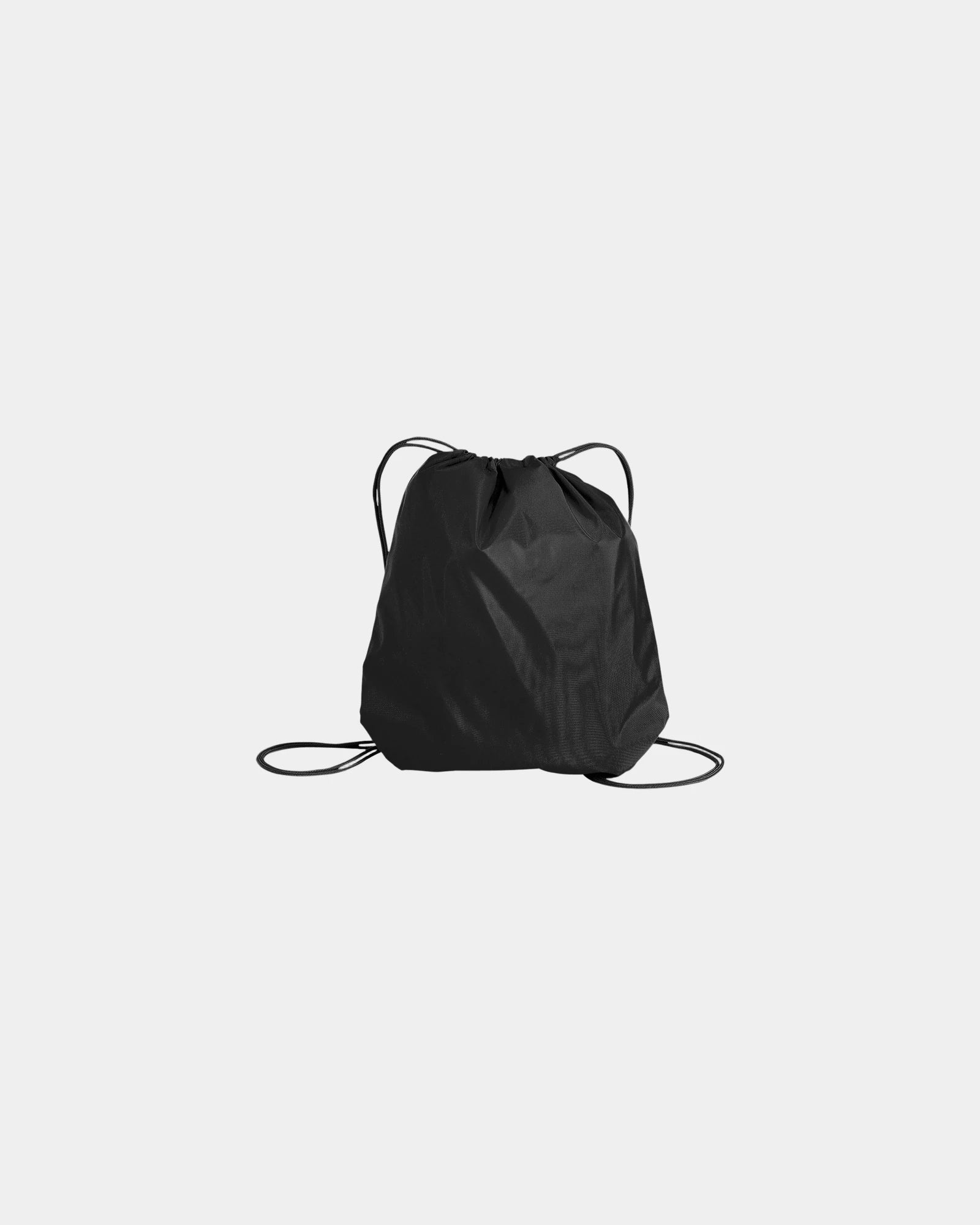 Custom nylon Port Authority cinch pack backpack - Black