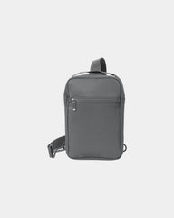 Custom matte polyester Port Authority sling bag - Storm Grey