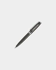 Custom brass twist-action ballpoint pen with chrome trim - Gunmetal