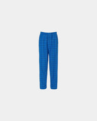 Custom cotton flannel pajama pants for men - Royal Field Day Plaid