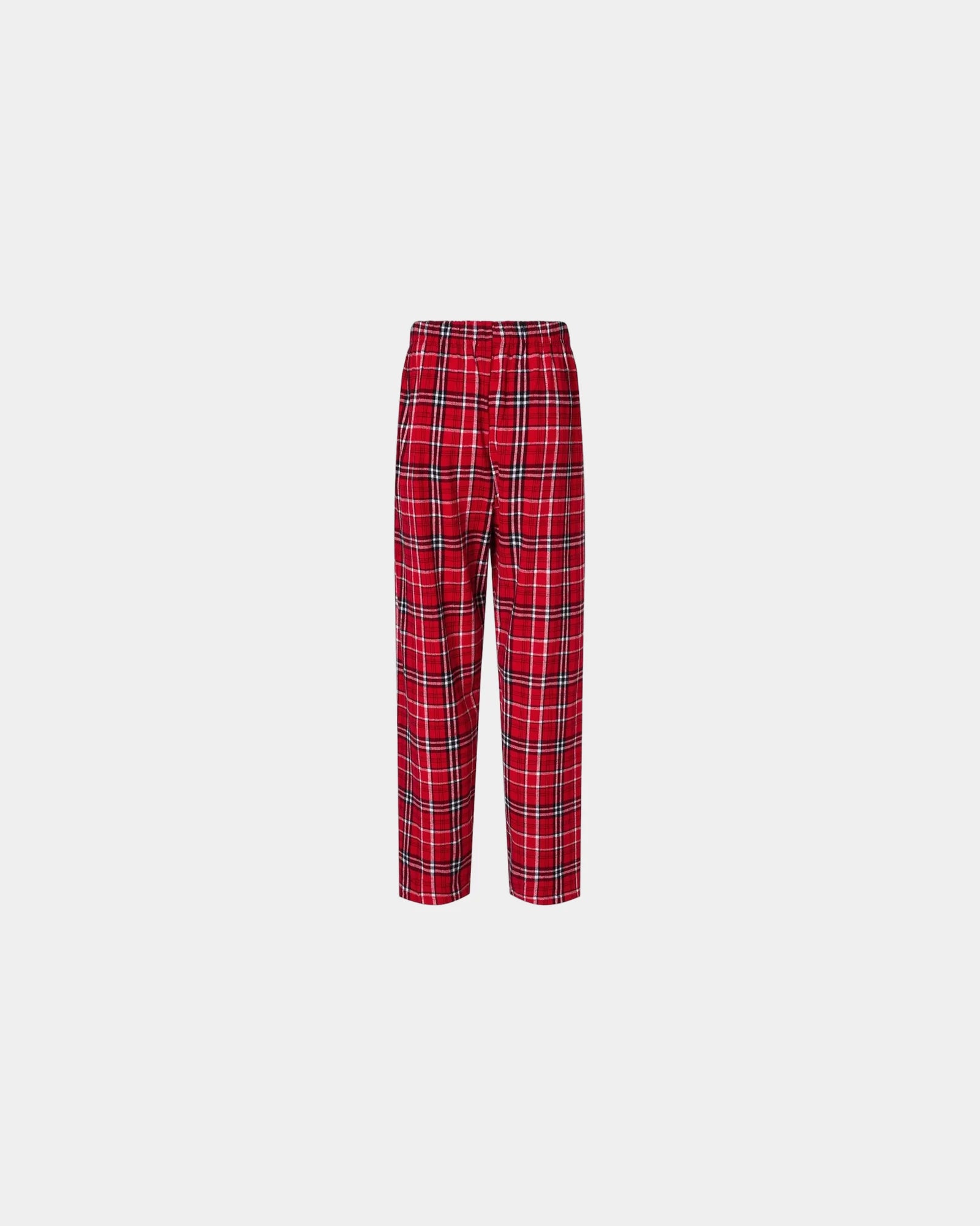Custom cotton flannel pajama pants for men - Red/ White