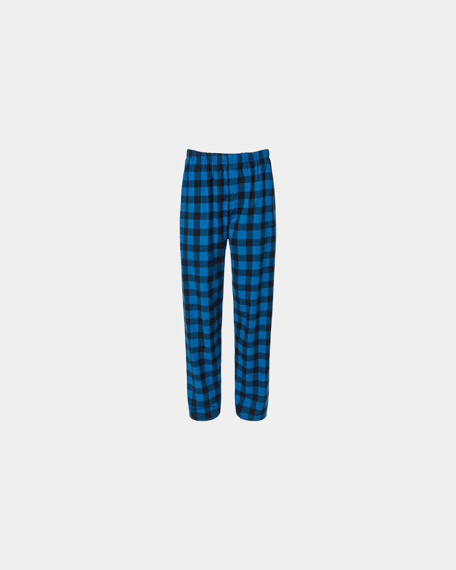 Custom cotton flannel pajama pants for men - Royal/ Black Buffalo