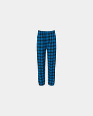 Custom cotton flannel pajama pants for men - Royal/ Black Buffalo