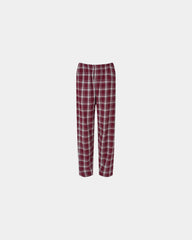 Custom cotton flannel pajama pants for men - Heritage Maroon Plaid