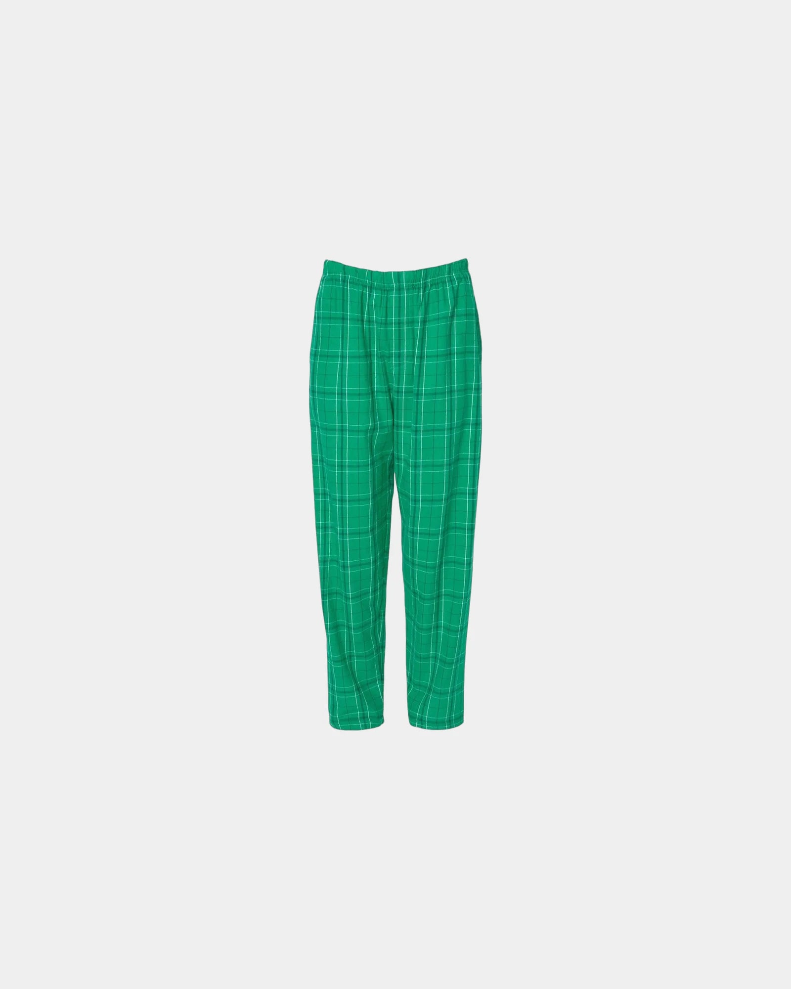 Custom cotton flannel pajama pants for men - Kelly Field Day Plaid