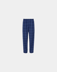 Custom cotton flannel pajama pants for men - Navy Field Day Plaid