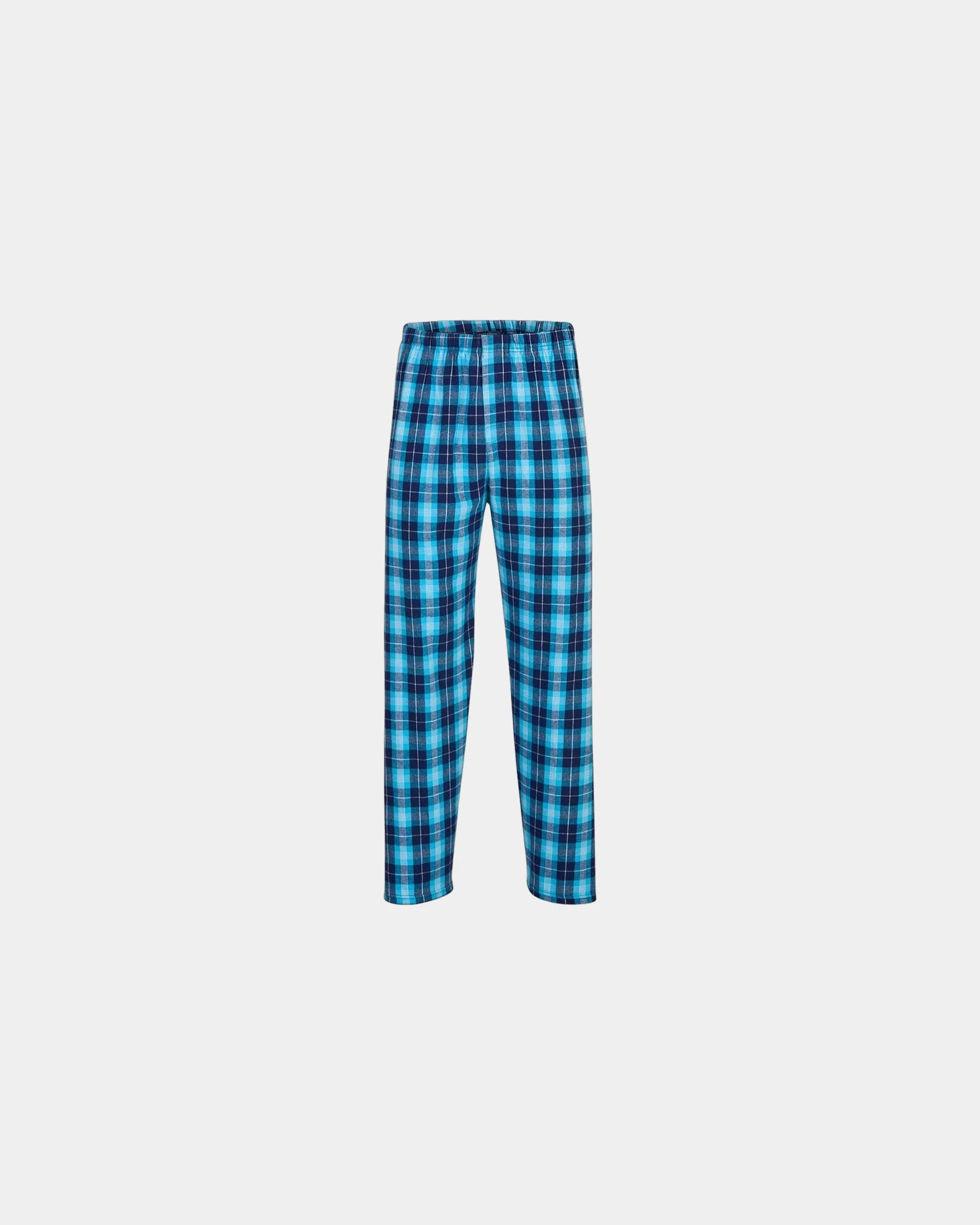 Custom cotton flannel pajama pants for men - Snow Plaid