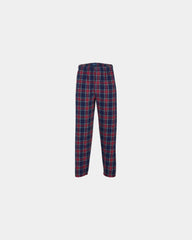 Custom cotton flannel pajama pants for men - Yuletide Plaid