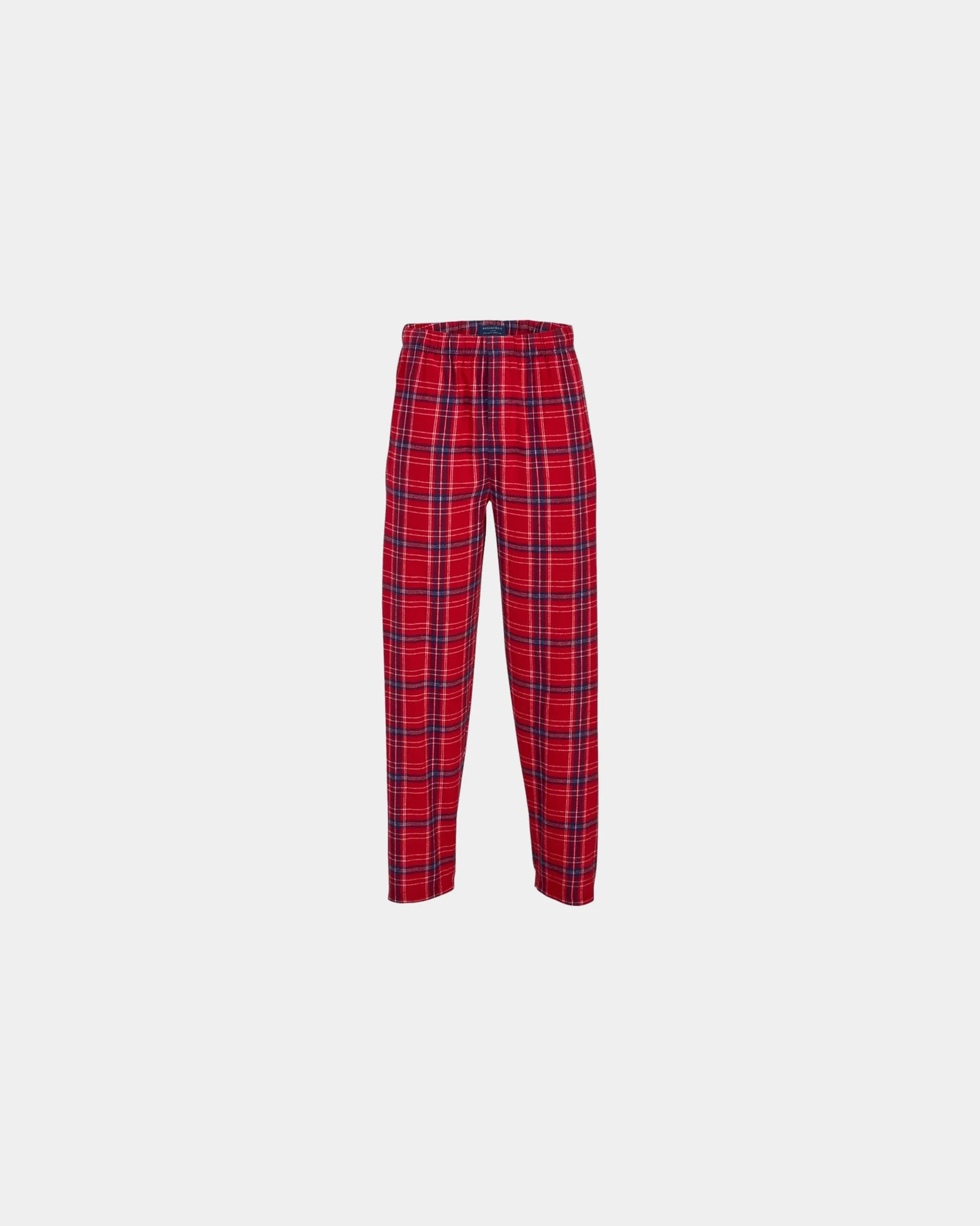 Custom cotton flannel pajama pants for men - Brick Red Kingston