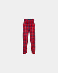 Custom cotton flannel pajama pants for men - Brick Red Kingston