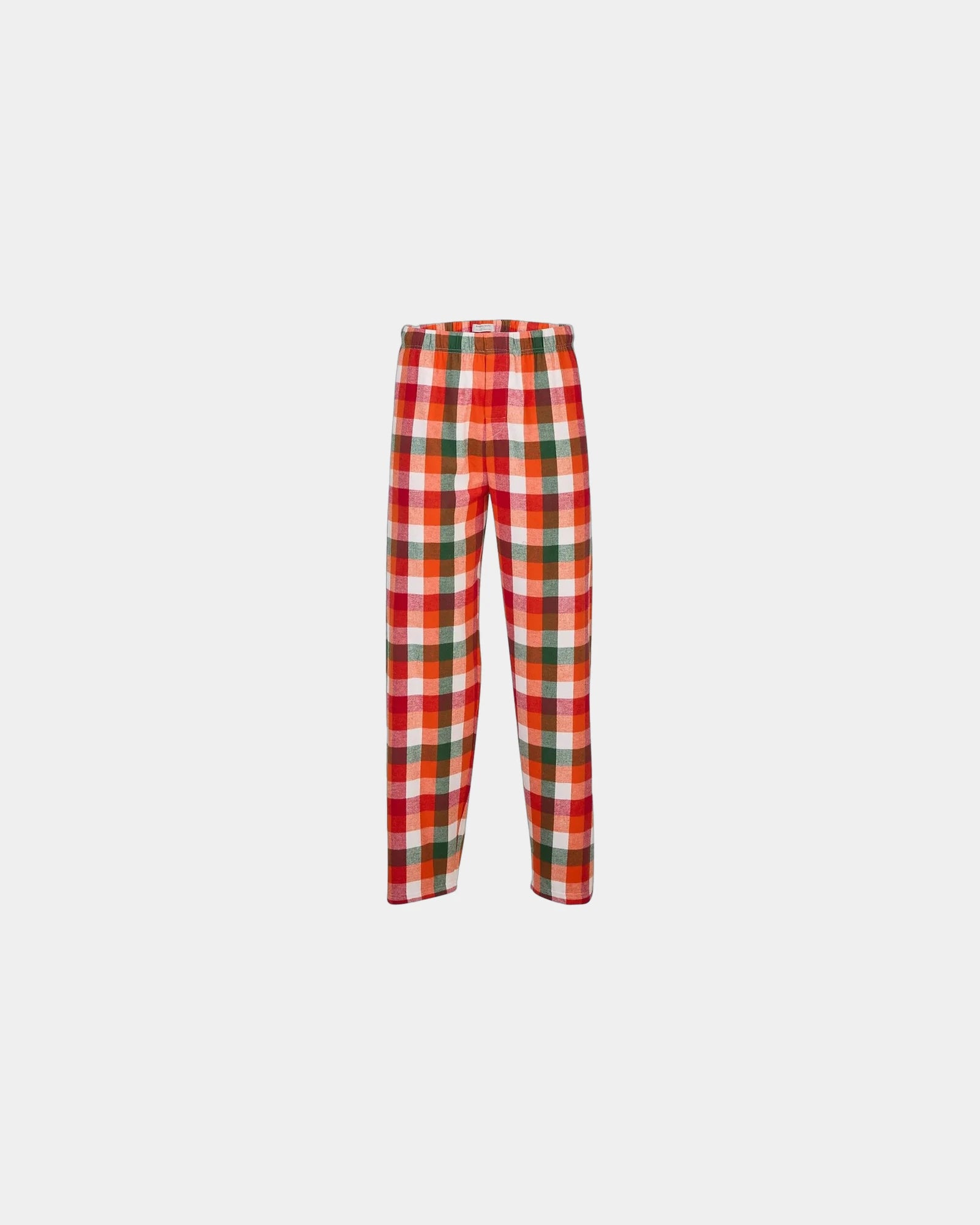 Custom cotton flannel pajama pants for men - Autumn Buffalo Check