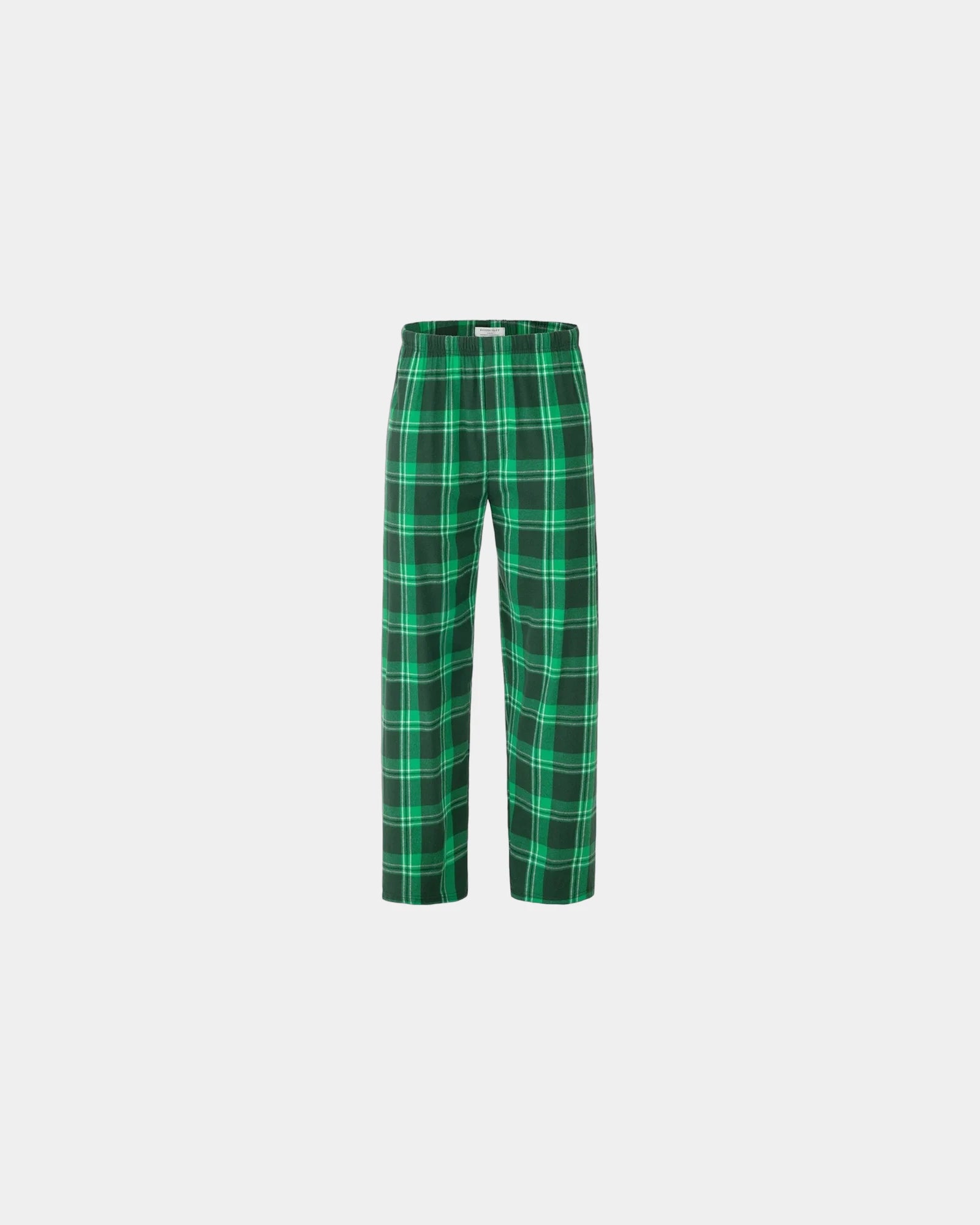 Custom cotton flannel pajama pants for men - Green Mcintosh Plaid