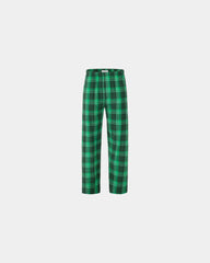 Custom cotton flannel pajama pants for men - Green Mcintosh Plaid
