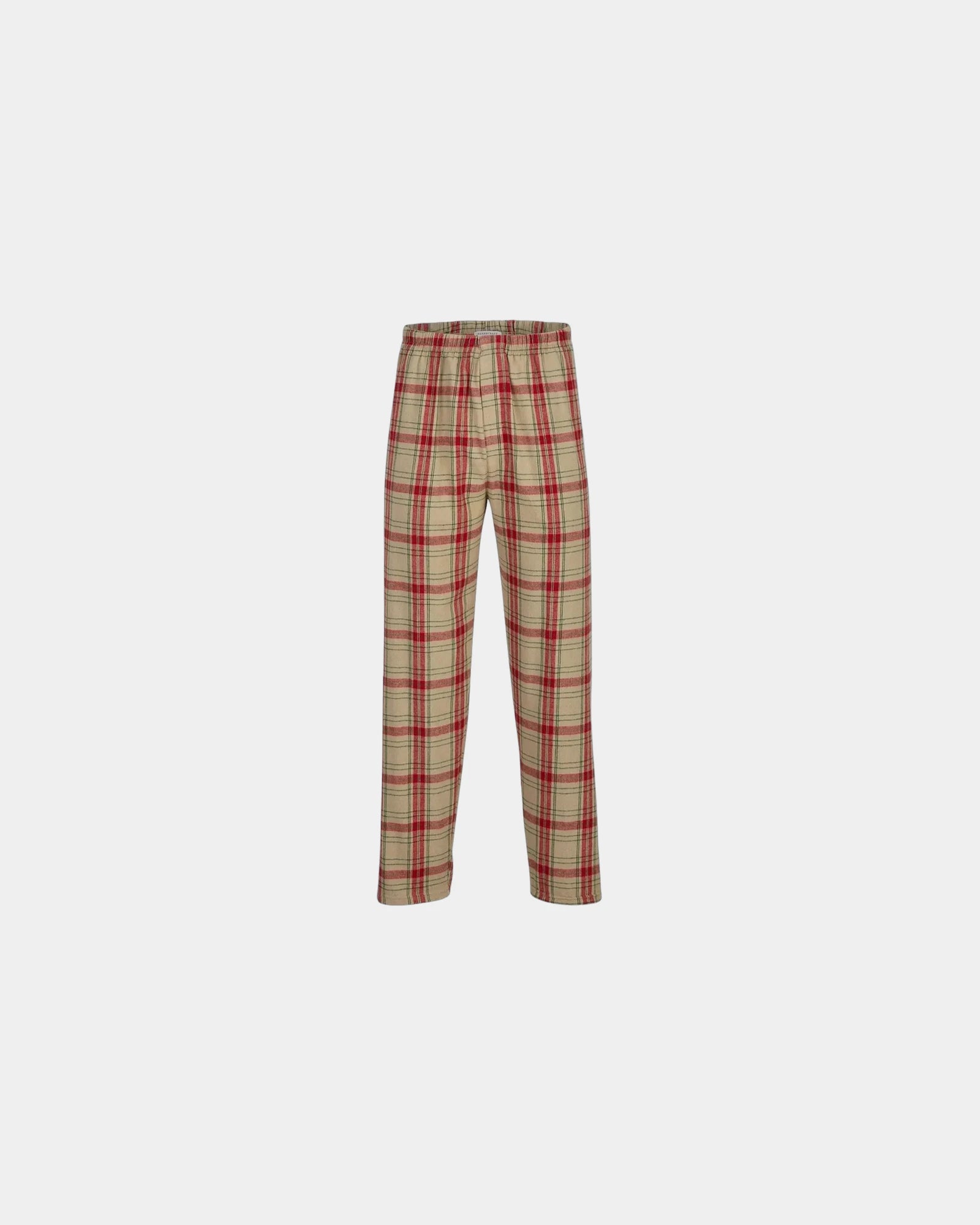 Custom cotton flannel pajama pants for men - Reindeer Plaid