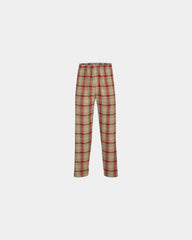 Custom cotton flannel pajama pants for men - Reindeer Plaid