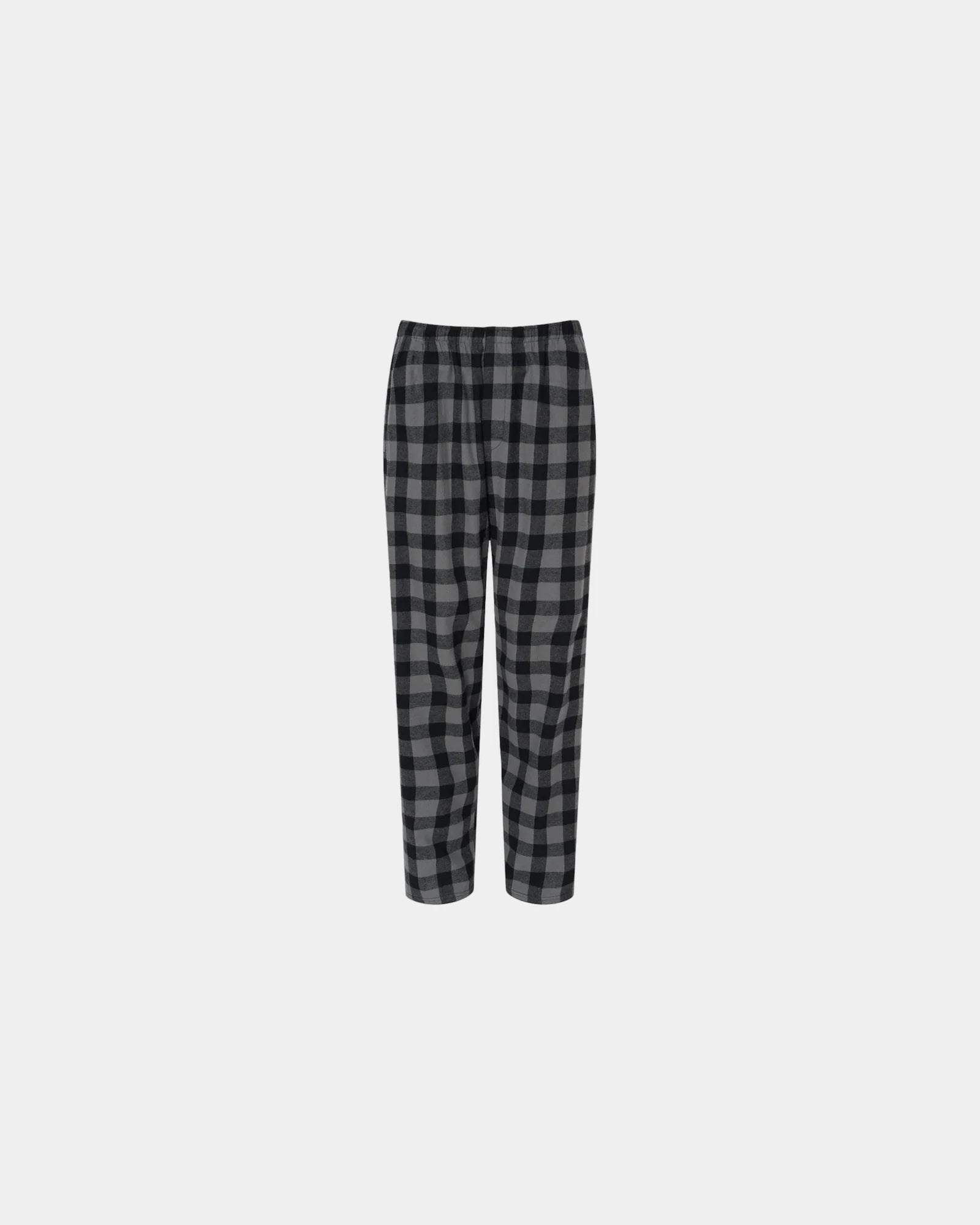 Custom cotton flannel pajama pants for men - Charcoal/ Black Buffalo