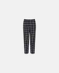 Custom cotton flannel pajama pants for men - Charcoal/ Black Buffalo