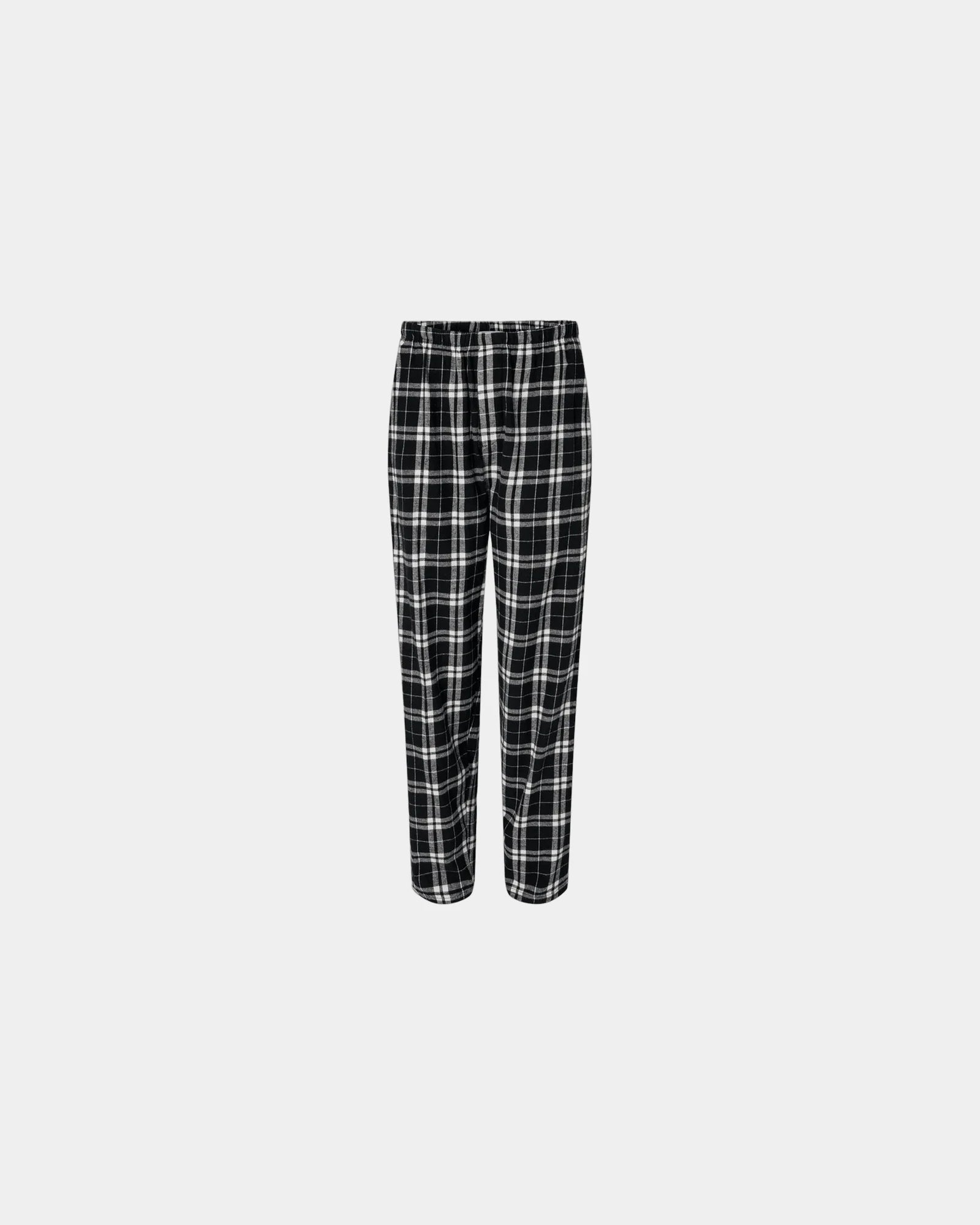 Custom cotton flannel pajama pants for men - Black/ White